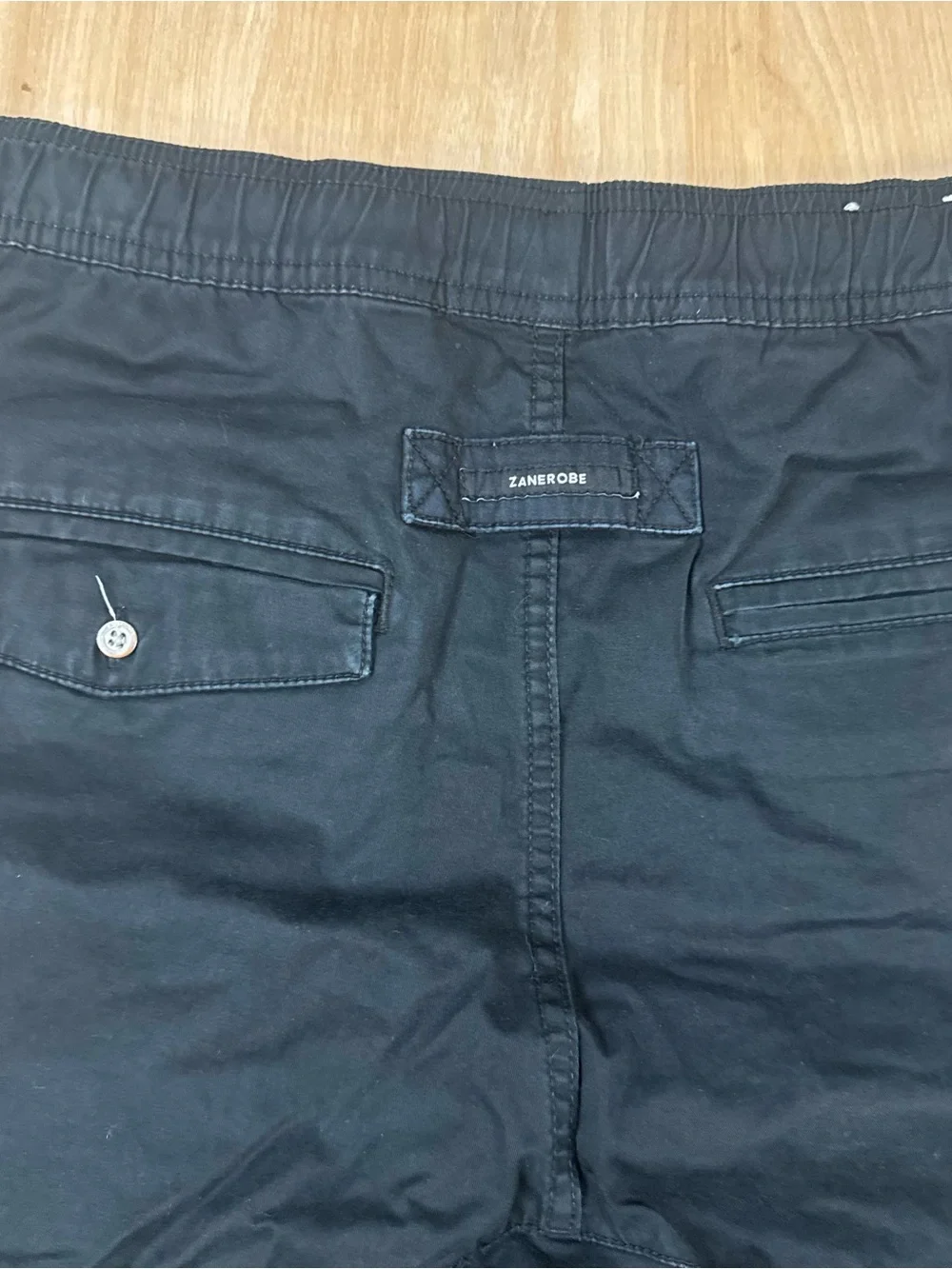 ZANEROBE Men’s Black Slim Tapered Jogger Pants 32 x 32 Twill Drawstring Pockets